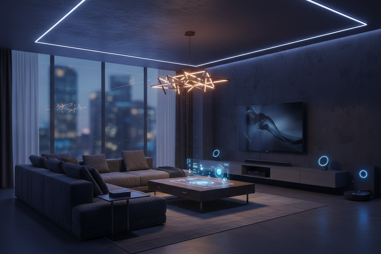 Smart Home Dark Background